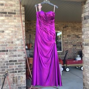 Purple Maggie Sottero Prom Dress